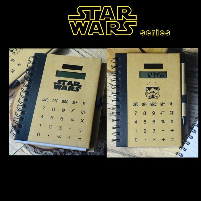 

Buku Agenda Motif Rustic Kalkulator, Notebook Memo 2in1 Calculator Pen