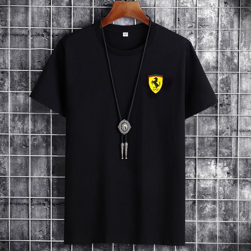 Baju Kaos Pria Ferrari Dtf Pakaian Atasan Lelaki Baju Oblong Cowok Lengan Pendek Cod