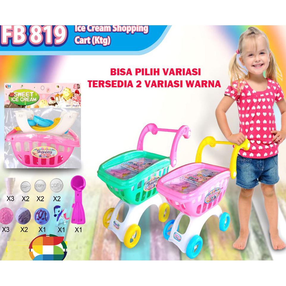 [KODE ERTNP] Mainan Anak Ice Cream / Mainan Anak Trolley Shopping TERMURAHFB819 JSP