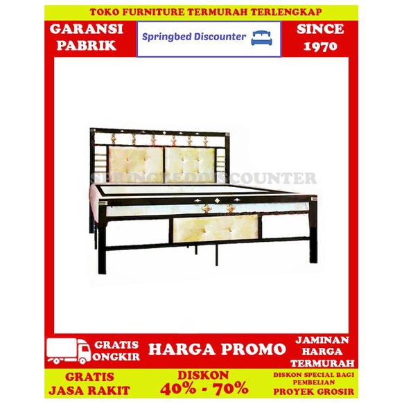 Ranjang Besi Tempat Tidur Dipan Divan Rangka ALOHA MAXXI 180x200