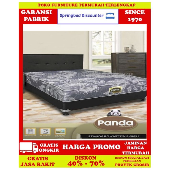 Springbed Spring Bed Javaland Panda Standard Knt Biru 160x200 Kasur Sj