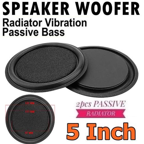 ALN499 2 Pcs Bass Passive Radiator Speaker 5 inch Woofer Vibration Membrane Rubber 127mm Penambah Penguat Bass Spiker Karet 5inch 12.7cm Isi 2 **