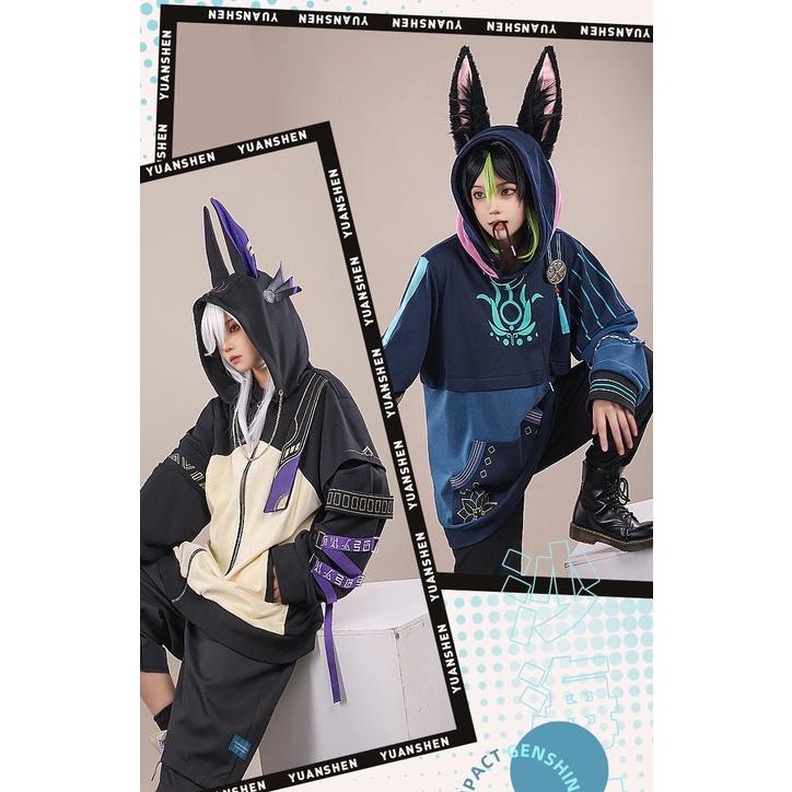 BISA COD Jaket Hoodie Sweater Game Genshin Impact Cyno Tighnari hldaa