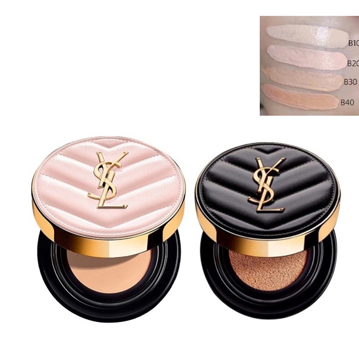 [KODE IFQP0] YSL Cushion Original,  Alas Bedak Oil Control Waterproof, Foundation Concealer Glow Fin