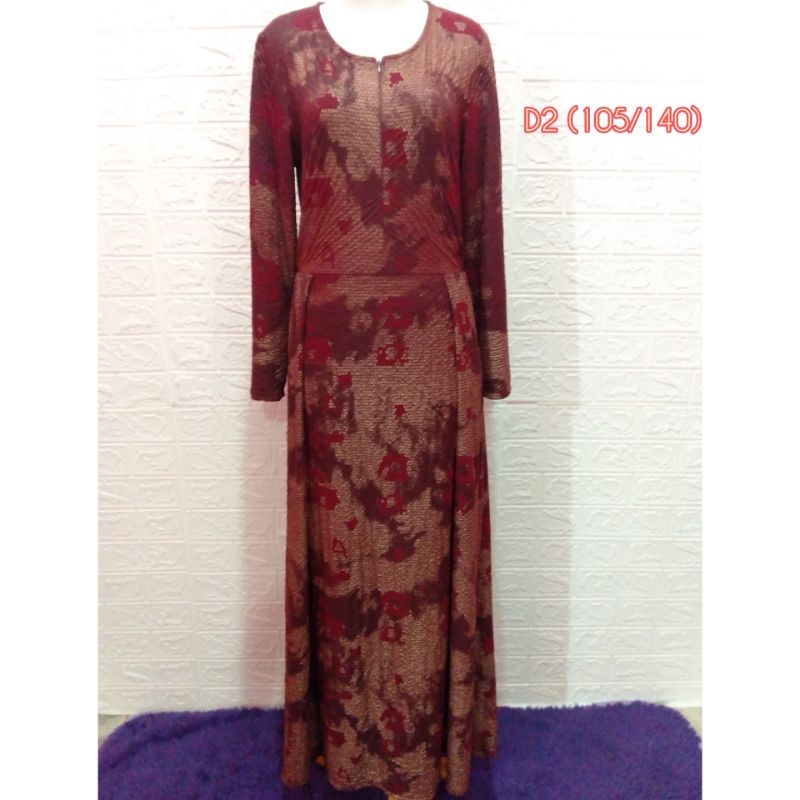 Gamis marun gold mewah