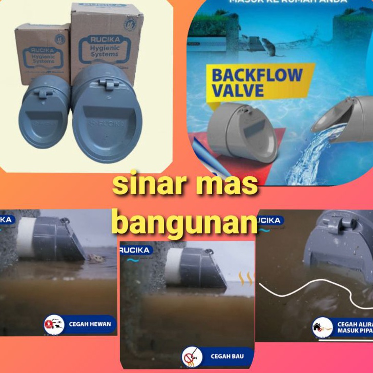 [KODE KLADT] Back flow valve rucika 3' dan 4' ,fiting katup satu arah rucika,backflow valve,tutup pe