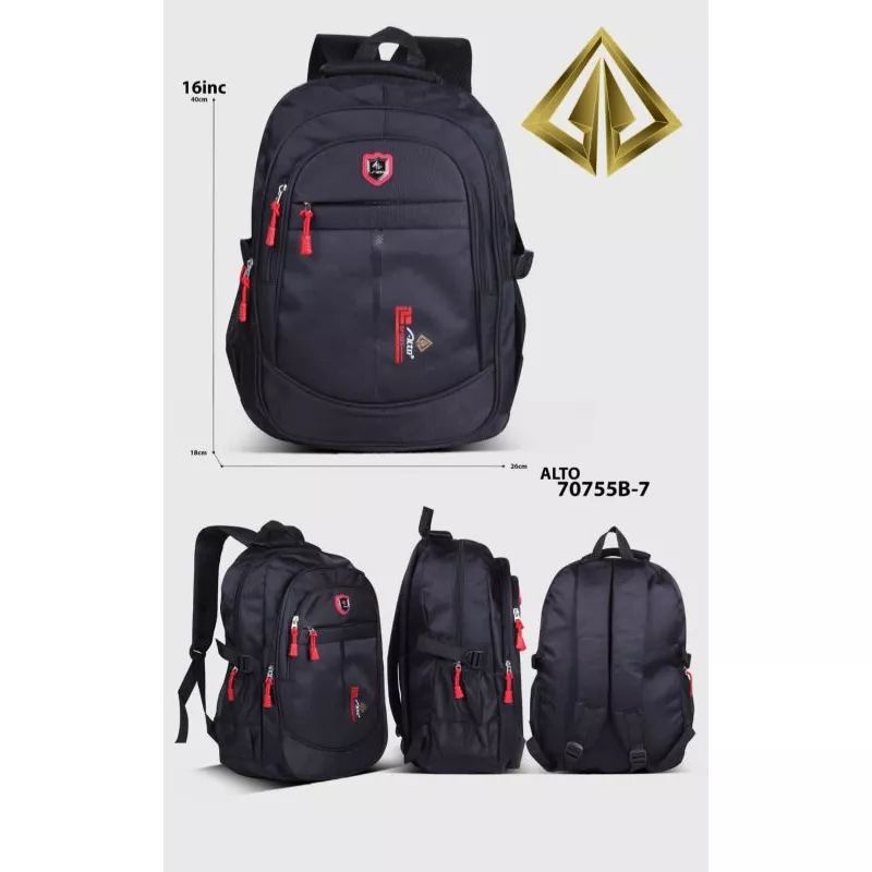 Tas ransel laptop - daypack - backpack Alto original termurah bahan polyester + rain cover