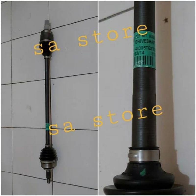 as roda atau Drive Shaft CV join komplit kanan original Honda Brio manual