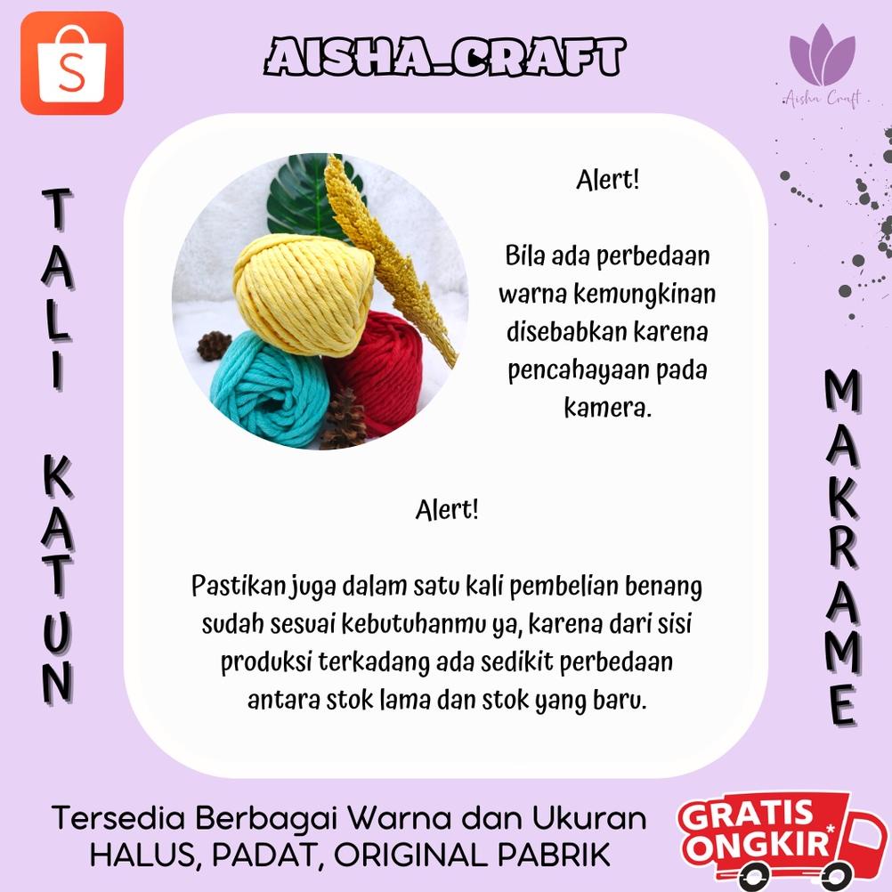 

Best - 100 meter/2mm Tali Katun Macrame super warna 3 ply !!
