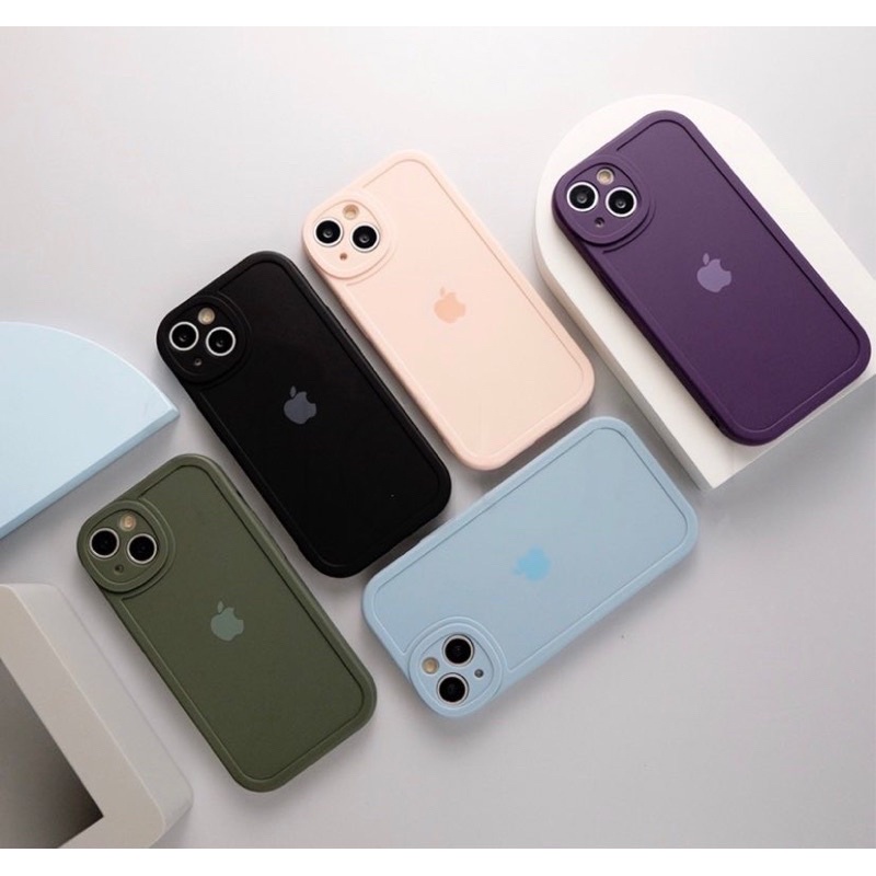 Soft Case TPU Silikon Oval Shockproof Anti Debu Cover iPhone 11 12 Pro Max 7 8 Plus X XS XR XSMAX