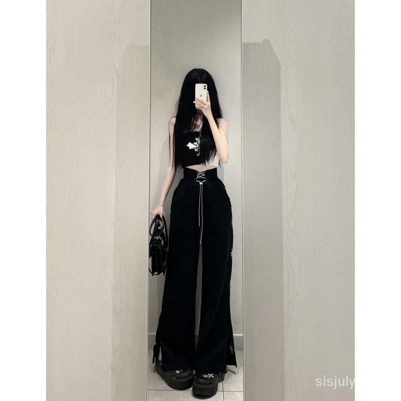 [✅BISA COD] #Sisjuly# Setelan wanita / keinginan murni baru pendek warna tabrakan hitam dan putih ro