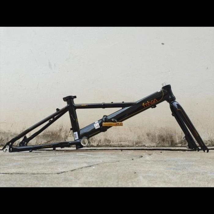 Terlaris Frameset Fnhon Monsoon Disc Include Handlepost Fnhon Black Gold Ori