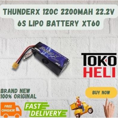 ThunderX 120C 2200mah 22.2V 6S Lipo Battery XT60