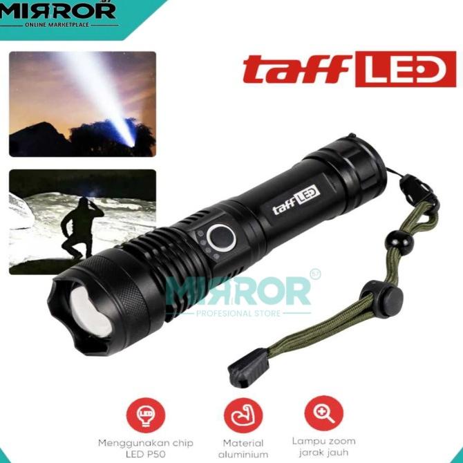 Senter Led Long Range Zoom Usb Rechargeable Lampu Zoom Jarak Jauh Led
