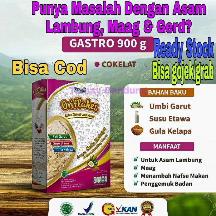 

Oriflakes Gastro Umbi Garut sereal rasa coklat 900 gr Best Seller
