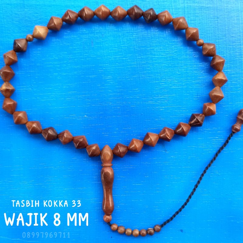 Tasbih 33 Kayu kaukah (WAJIK 8 mm) koka kokka kaokah kokah