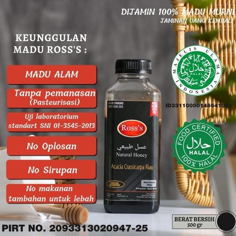 

Madu Murni Ross's Nektar Hutan Akasia Riau 500gr Best Seller