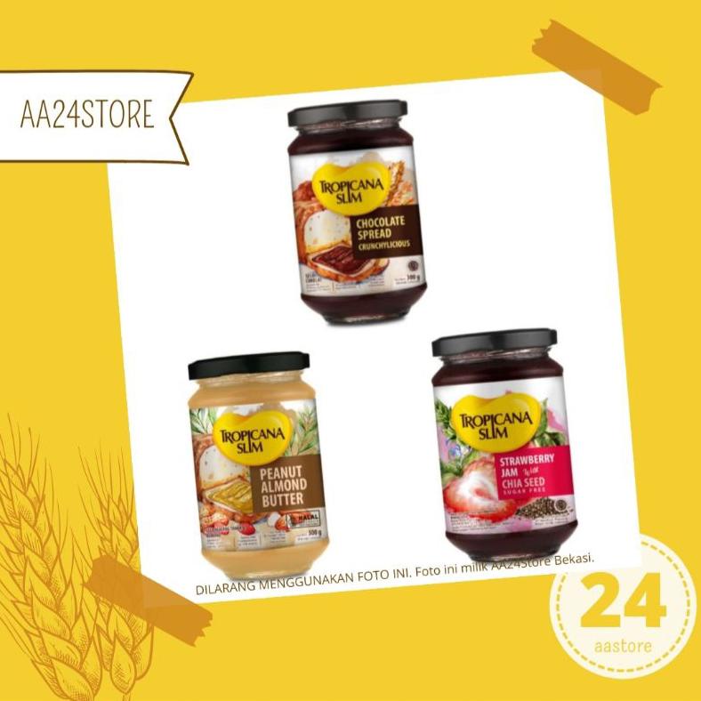 

Tropicana slim selai coklat/ selai strawberry/strawberry jam/peanut butter 300gr Best Seller