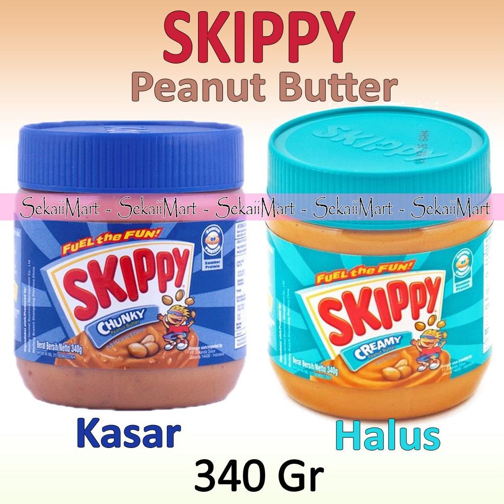 

SKIPPY Chunky / Creamy Peanut Butter Spread 340g - SKIPY Selai Kacang Halus / Kasar Crunchy Best Seller