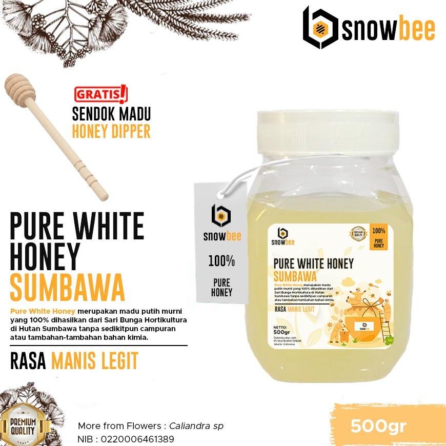 

Madu Putih Asli Sumbawa Snowbee 500gr Free Sendok Madu Best Seller