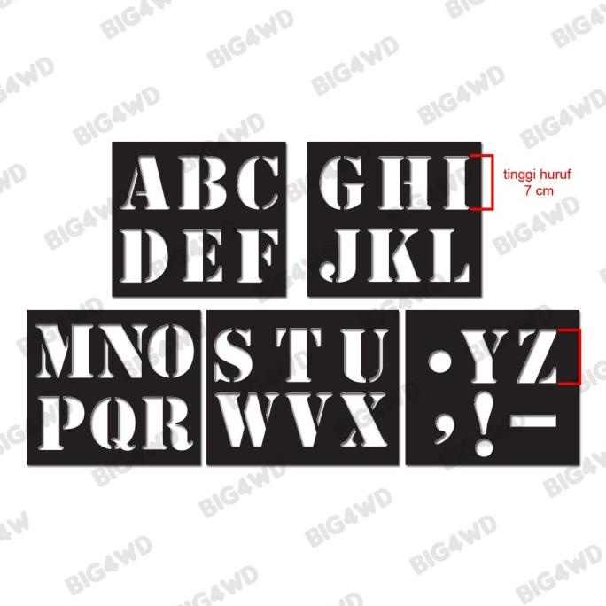 STENCIL MAL CETAKAN CAT SEMPROT HURUF DAN ANGKA