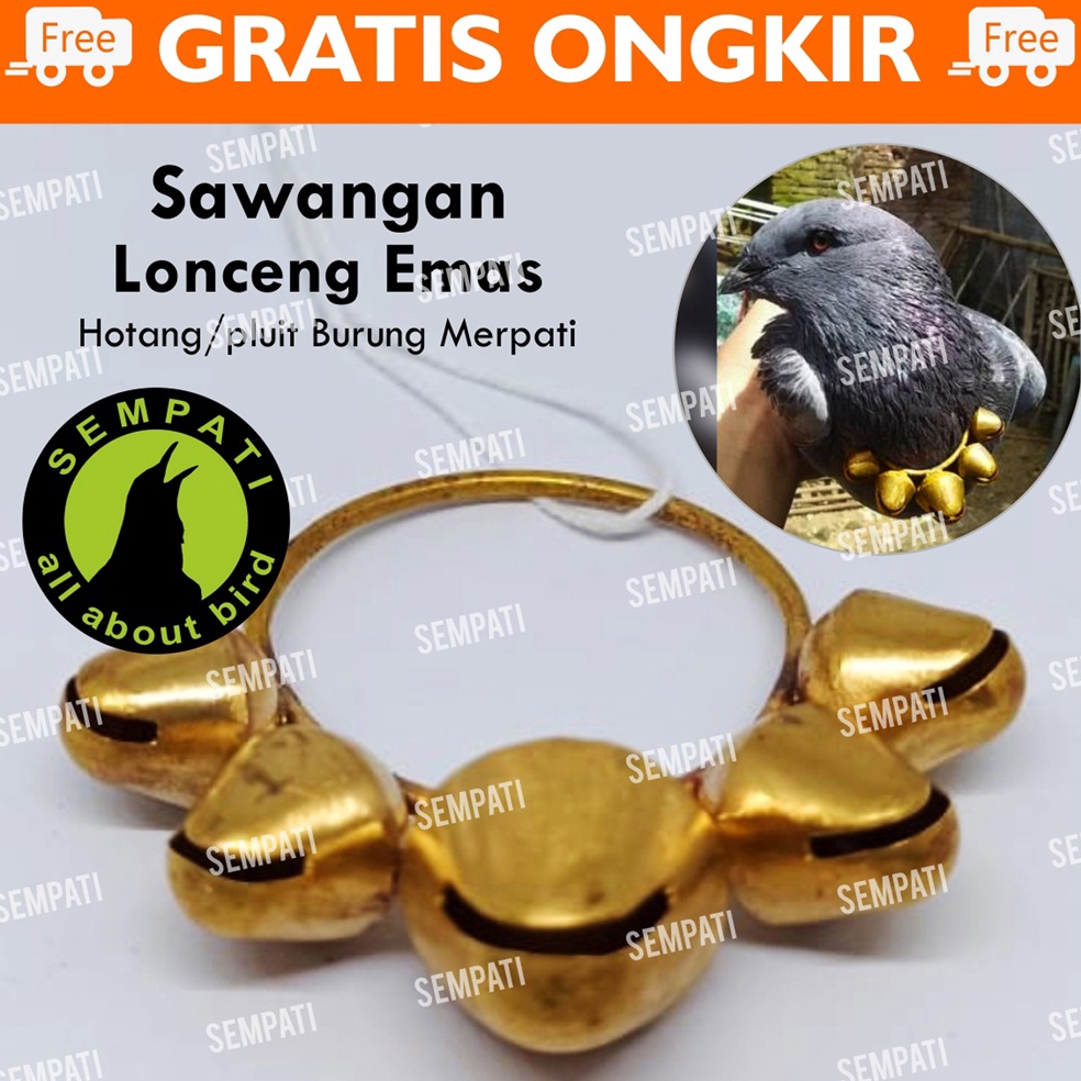 Model Baru.. SAWANGAN KALUNG LONCENG KUNINGAN SAWANGAN MERPATI HATONG HOTANG PLUIT PELUIT LATIH BURU