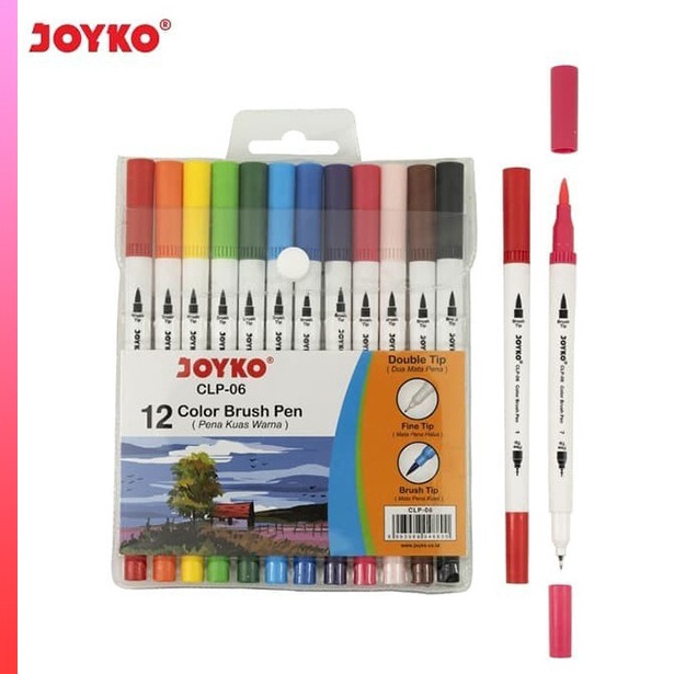 

[Miliki] Brush Pen Joyko 12 Warna CLP-06 9MJ