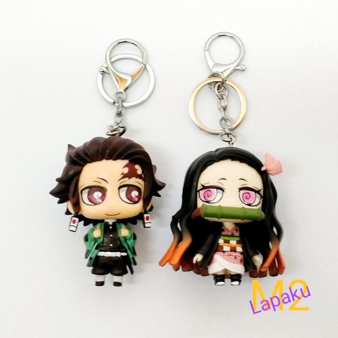 Mainan/Gantungan Kunci/Tas Kimetsu no yaiba-KAMADO TANJIRO &NEZUKO set