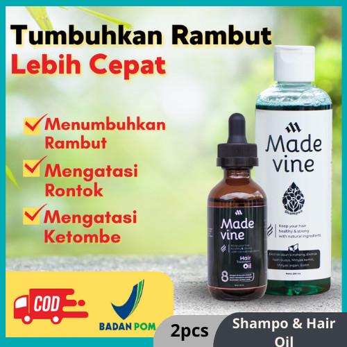 Paket Shampo & Hair Oil Penumbuh Rambut - Madevine