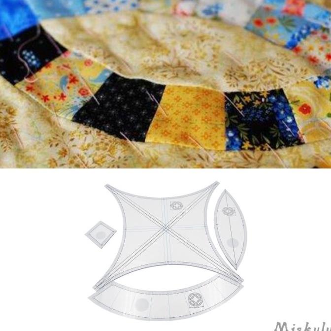 FLASH SALE BONUS CLEAR SEWING RULER SET, PATCHWORK RULER TOOL, SEWING TEMPLATE, TERBARU