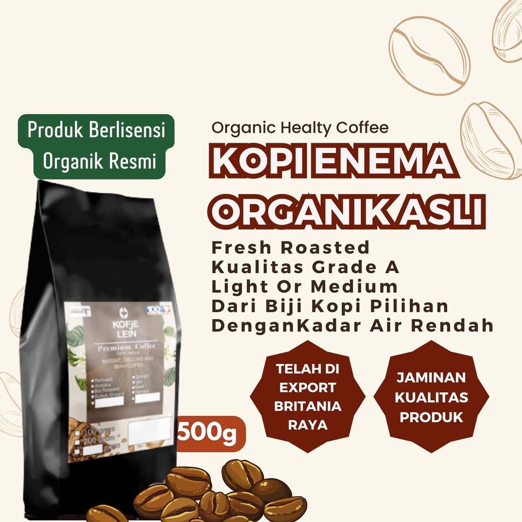 

Kopi Enema Organik Light / Medium Roasted Grinding Coarse coffee Detox Kualitas Terbaik Dari Biji Grean Bean Pilihan Menjaga Kesehatan Organ Pencernaan Usus Detox Racun Tubuh Sehat Alami Dengan Organic Healtycaff Coffee Premium Best Seller
