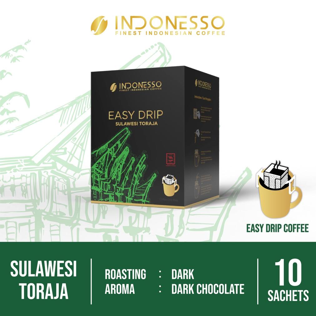 

INDONESSO Sulawesi Toraja Easy Coffee Drip Bag / Kopi Drip (10 x 13gr) Best Seller