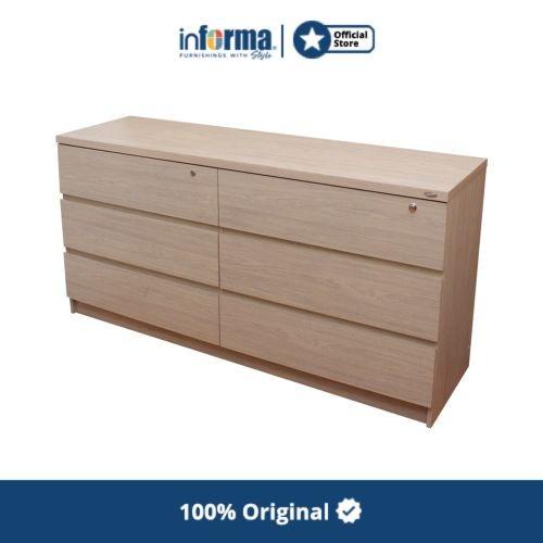 Kiol Informa - Maxy Kabinet Laci Pakaian Double 3 Tingkat - Acacia