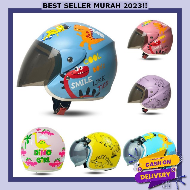 Helm Anak Laki Laki Hlm Anak2 Kecil Hellem Kids Lucu Aman Usia 2-12 Thn Helmm Sni Bisa Cod Heleme Mu