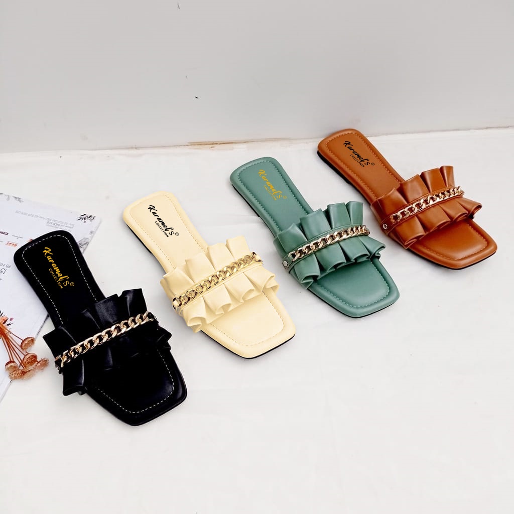 Sandal Wanita Kokop Rempel Strap Rantai VT 96