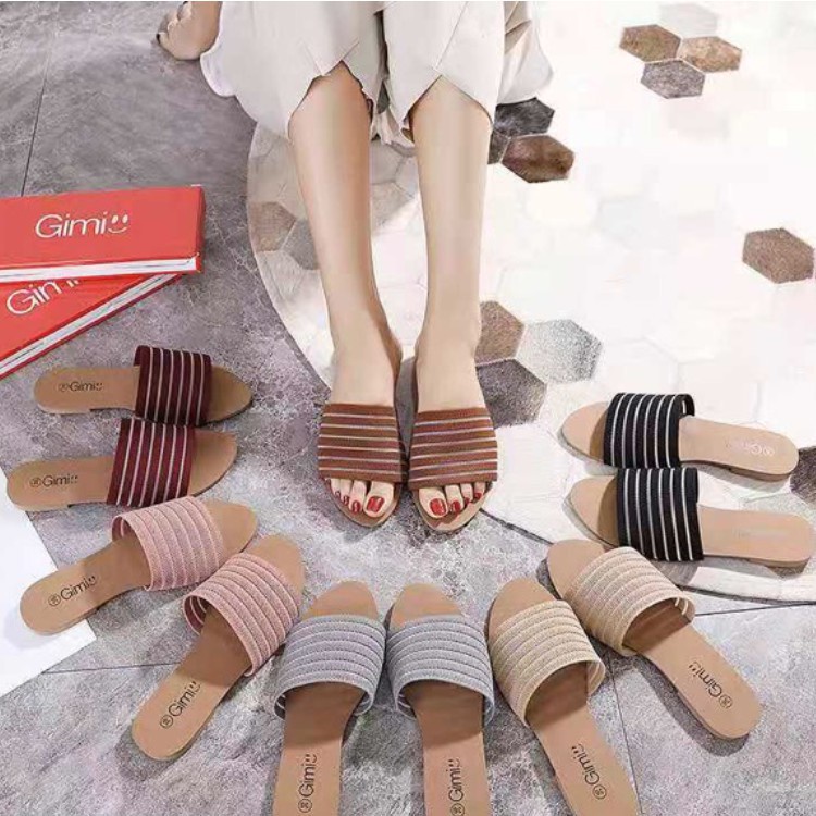 Sandal Wanita Kokop Strap Garis CRV 09