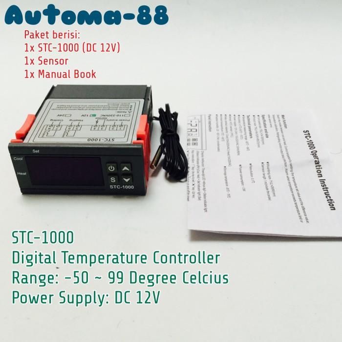 Indt Stc-1000 12Vdc Thermostat Digital Temperatur Kontrol Dc 12V Stc1000