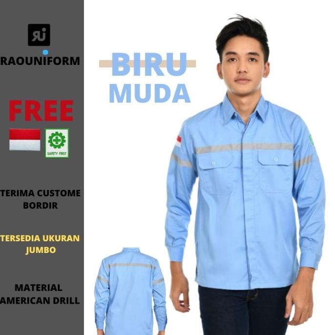 Baju kerja custom bordir/wearpack murah/seragam kerja lapangan proyek