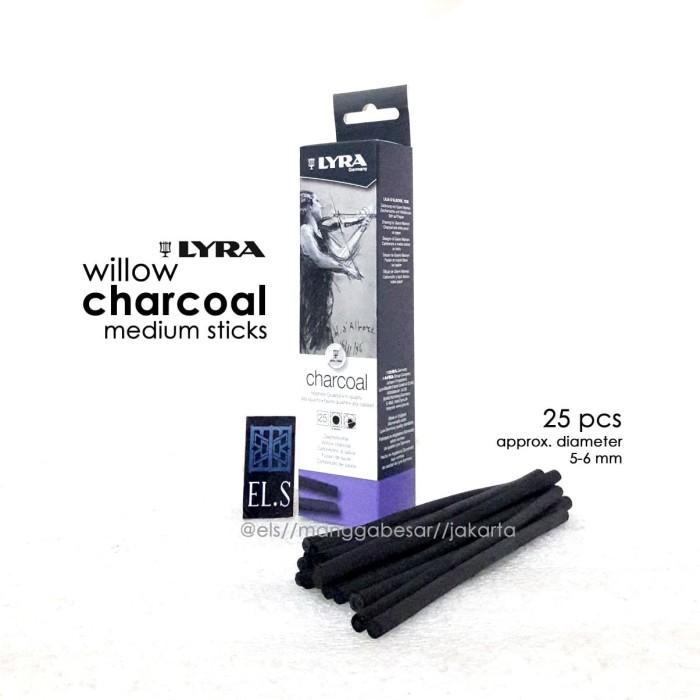 

Charc Lyra Willow Charcoal Medium Sticks 25 Pcs