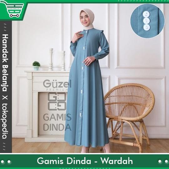 BAJU GAMIS DINDA GUZEL PREMIUM POLOS BAHAN KATUN TOYOBO ORIGINAL GUZEL