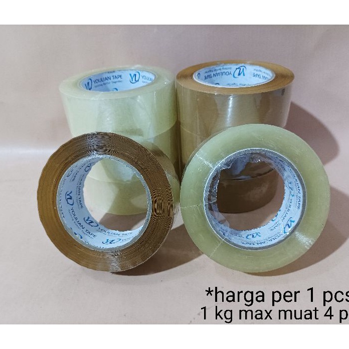 

【MEGA SALE】 Lakban OPP 45mm 200Y Tape lakban bening & lakban coklat/ Isolasi OPP200yard bening & Isolasi 200Yard coklat