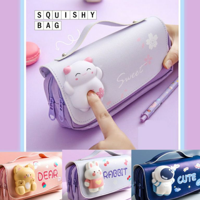 

Kekinian.. TEMPAT PENSIL SQUISHY | SQUISHI PENCIL CASE | KOTAK WADAH POUCH KOSMETIK ANAK REMAJA DEWASA CYB