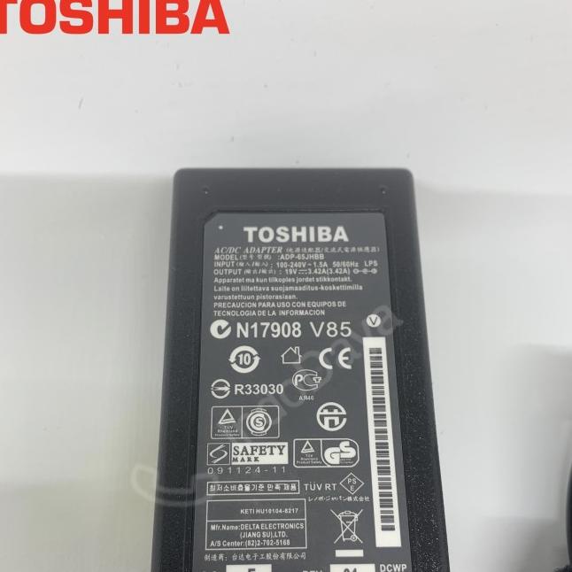 ADAPTOR CAS CHARGER LAPTOP ORIGINAL TOSHIBA SATELLITE C50 19V 3.42