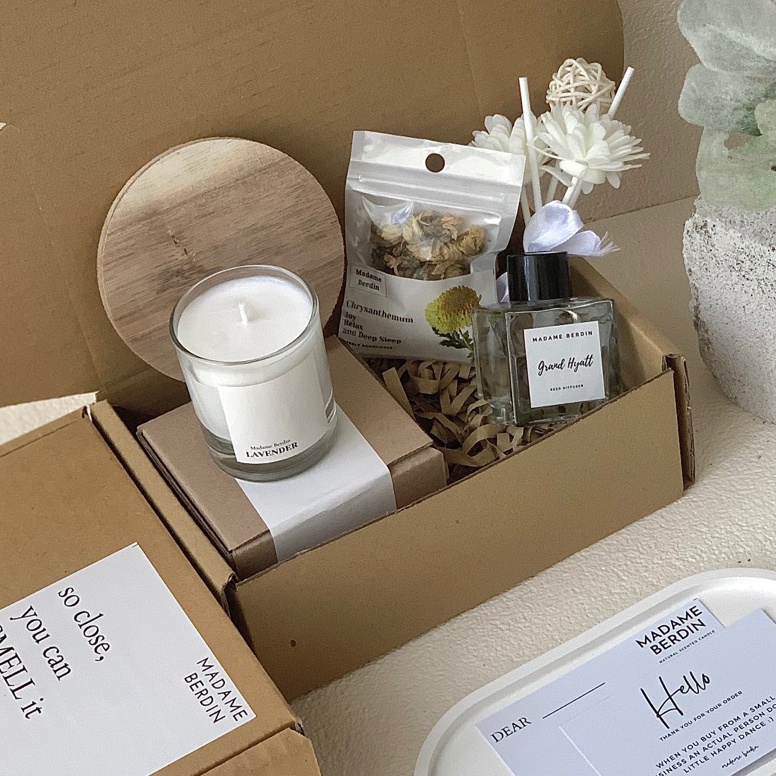 Pasti Ready Giftset Scented Candle Lilin Wangi Aromaterapi | Hampers Lilin Aromaterapi Madame Berdin