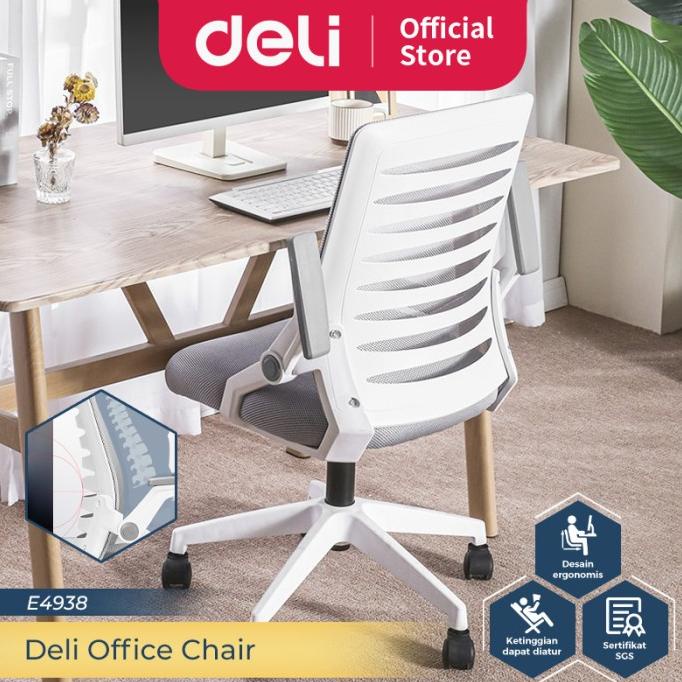 Deli Office Chair / Kursi Kantor / Kursi Kerja Desain Ergonomis E4938