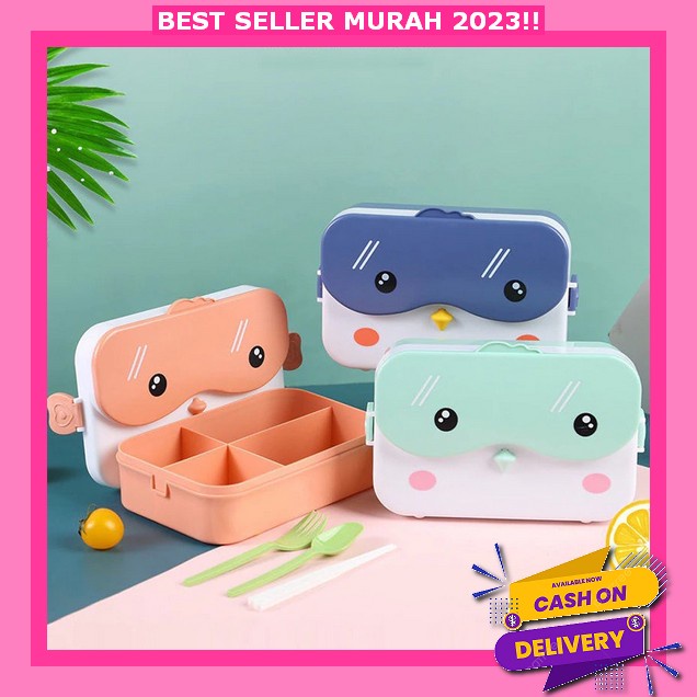 Kotak Bekal Anak2 Laki Laki Luch Box Lucu Wadah Makan Set Karakter Kotak Makan Anak Perempuan Tas Se
