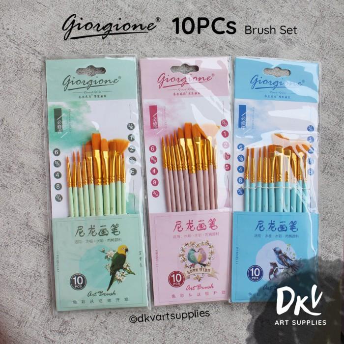 

Terlaris Giorgione Brush Set G-188 | Kuas Lukis Set 10 Bird Series