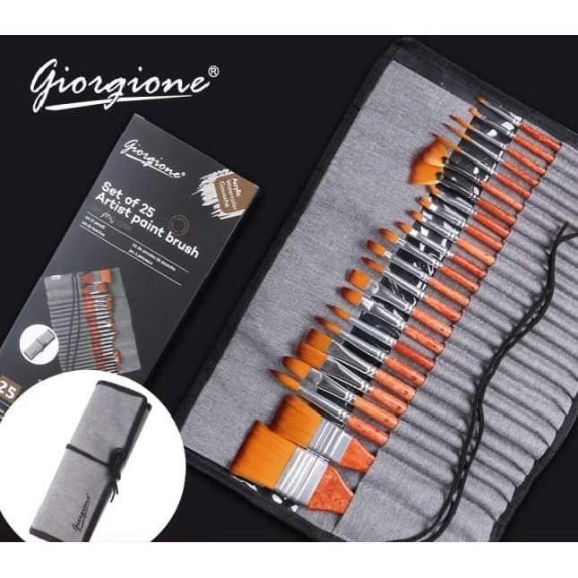 

Terlaris Giorgione 24 Brush Set + Canvas Roll Bag Cb25