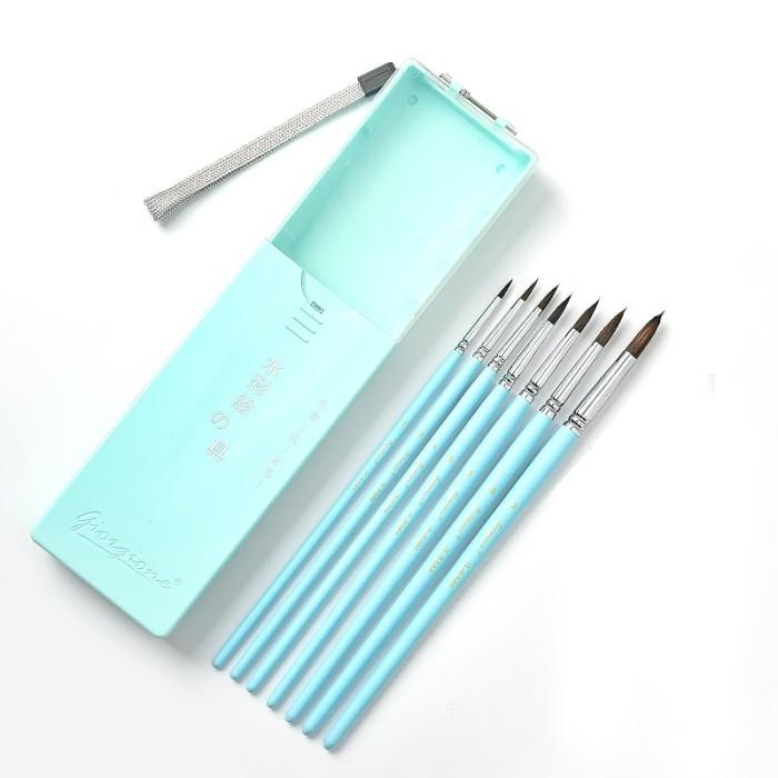 

Terlaris Giorgione Kuas Lukis Paint Brush Set 7 Pcs Bulu Binatang Mk007