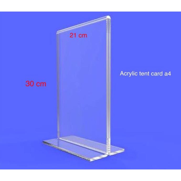 

Acrylic akrilik tent card A4 bahan 3MM tom01